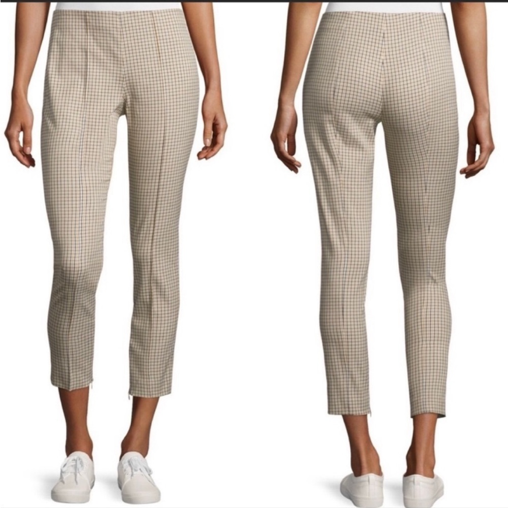 Theory Alettah Ainsley check size 8 cropped dress pants